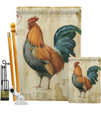 Rooster Farm - Farm Animals Nature Vertical Impressions Decorative Flags HG110131 Made In USA