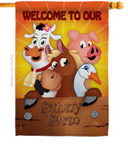 Funny Farm - Farm Animals Nature Vertical Impressions Decorative Flags HG110039 Made In USA