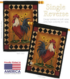 Rooster - Farm Animals Nature Vertical Impressions Decorative Flags HG110073 Made In USA