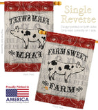 Sweet Farm Pig - Farm Animals Nature Vertical Impressions Decorative Flags HG110119 Made In USA