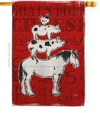 Farm Life - Farm Animals Nature Vertical Impressions Decorative Flags HG110122 Made In USA