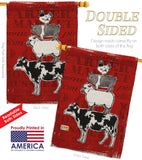 Barnyard Friends - Farm Animals Nature Vertical Impressions Decorative Flags HG110123 Made In USA