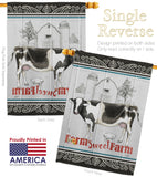 Farm Sweet Farm - Farm Animals Nature Vertical Impressions Decorative Flags HG110128 Made In USA