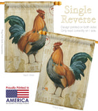 Rooster Farm - Farm Animals Nature Vertical Impressions Decorative Flags HG110131 Made In USA