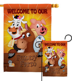 Funny Farm - Farm Animals Nature Vertical Impressions Decorative Flags HG110039 Made In USA