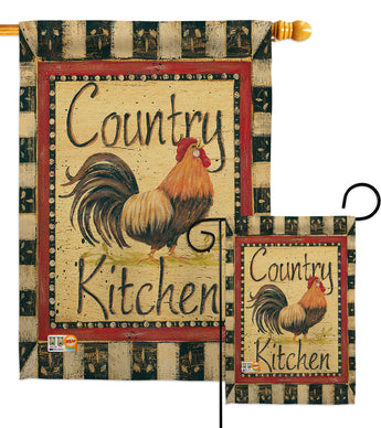 Country Kichen - Farm Animals Nature Vertical Impressions Decorative Flags HG110107 Made In USA