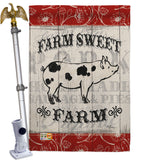 Sweet Farm Pig - Farm Animals Nature Vertical Impressions Decorative Flags HG110119 Made In USA