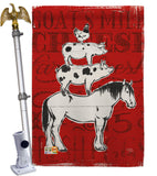 Farm Life - Farm Animals Nature Vertical Impressions Decorative Flags HG110122 Made In USA