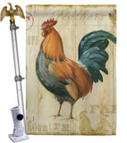 Rooster Farm - Farm Animals Nature Vertical Impressions Decorative Flags HG110131 Made In USA