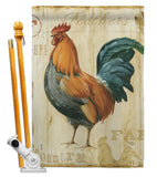 Rooster Farm - Farm Animals Nature Vertical Impressions Decorative Flags HG110131 Made In USA