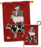 Barnyard Friends - Farm Animals Nature Vertical Impressions Decorative Flags HG110123 Made In USA