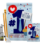 Number 1 Dad - Father's Day Summer Vertical Impressions Decorative Flags HG137152 Made In USA