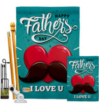 Dad Mustache - Father's Day Summer Vertical Impressions Decorative Flags HG137153 Made In USA