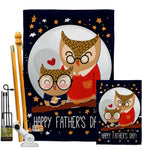 Owls Father's Day - Father's Day Summer Vertical Impressions Decorative Flags HG137177 Made In USA