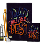 Dad Are Best - Father's Day Summer Vertical Impressions Decorative Flags HG137183 Made In USA