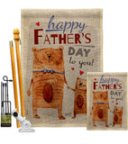 Daddy Bear - Father's Day Summer Vertical Impressions Decorative Flags HG137479 Made In USA