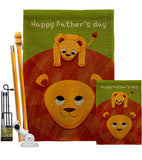 Father's Day Lion - Father's Day Summer Vertical Impressions Decorative Flags HG137570 Made In USA