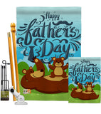 Beary Happy Father's Day - Father's Day Summer Vertical Impressions Decorative Flags HG192065 Made In USA