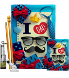 I Love Dad - Father's Day Summer Vertical Impressions Decorative Flags HG192190 Made In USA