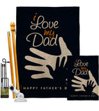 Love My Dad - Father's Day Summer Vertical Impressions Decorative Flags HG192520 Made In USA
