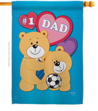 Love Dad - Father's Day Summer Vertical Impressions Decorative Flags HG115036 Made In USA