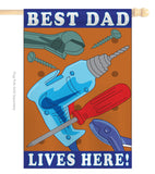 Best Dad - Father's Day Summer Vertical Applique Decorative Flags HG115057