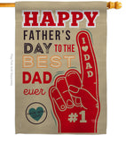 Best Dad Ever - Father's Day Summer Vertical Impressions Decorative Flags HG115134 Made In USA