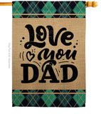 Love You Dad - Father's Day Summer Vertical Impressions Decorative Flags HG115153 Made In USA