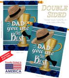 Dad You are the Best - Father's Day Summer Vertical Impressions Decorative Flags HG137048 Made In USA