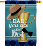 Dad You are the Best - Father's Day Summer Vertical Impressions Decorative Flags HG137048 Made In USA