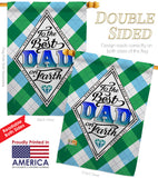 Best Dad on Earth - Father's Day Summer Vertical Impressions Decorative Flags HG137059 Made In USA