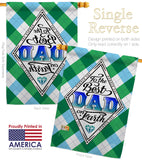 Best Dad on Earth - Father's Day Summer Vertical Impressions Decorative Flags HG137059 Made In USA