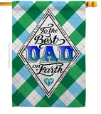 Best Dad on Earth - Father's Day Summer Vertical Impressions Decorative Flags HG137059 Made In USA