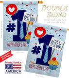 Number 1 Dad - Father's Day Summer Vertical Impressions Decorative Flags HG137152 Made In USA