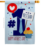 Number 1 Dad - Father's Day Summer Vertical Impressions Decorative Flags HG137152 Made In USA