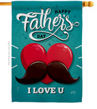 Dad Mustache - Father's Day Summer Vertical Impressions Decorative Flags HG137153 Made In USA