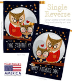 Owls Father's Day - Father's Day Summer Vertical Impressions Decorative Flags HG137177 Made In USA