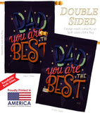 Dad Are Best - Father's Day Summer Vertical Impressions Decorative Flags HG137183 Made In USA