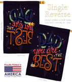 Dad Are Best - Father's Day Summer Vertical Impressions Decorative Flags HG137183 Made In USA