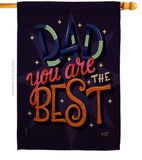 Dad Are Best - Father's Day Summer Vertical Impressions Decorative Flags HG137183 Made In USA