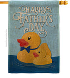 Daddy Yellow Duckie - Father's Day Summer Vertical Impressions Decorative Flags HG137352 Made In USA