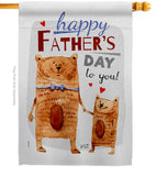 Daddy Bear - Father's Day Summer Vertical Impressions Decorative Flags HG137479 Made In USA