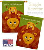 Father's Day Lion - Father's Day Summer Vertical Impressions Decorative Flags HG137570 Made In USA