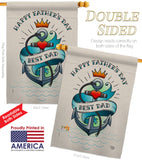 Best Dad Day - Father's Day Summer Vertical Impressions Decorative Flags HG192345 Made In USA