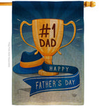 No.1 Dad - Father's Day Summer Vertical Impressions Decorative Flags HG192364 Made In USA