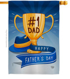 No.1 Dad - Father's Day Summer Vertical Impressions Decorative Flags HG192364 Made In USA