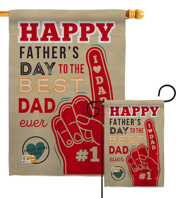 Best Dad Ever - Father's Day Summer Vertical Impressions Decorative Flags HG115134 Made In USA
