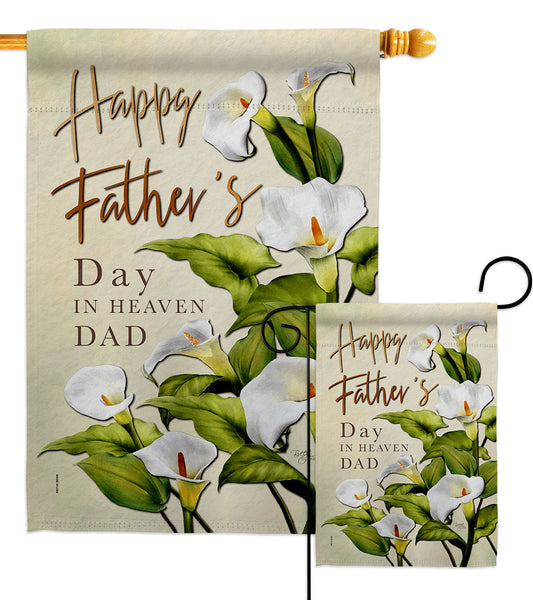 Father's Day In Heaven - Father's Day Summer Vertical Impressions Decorative Flags HG115241 Made In USA