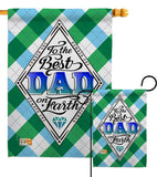 Best Dad on Earth - Father's Day Summer Vertical Impressions Decorative Flags HG137059 Made In USA