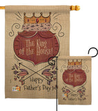 The King Of The House - Father's Day Summer Vertical Impressions Decorative Flags HG137125 Made In USA